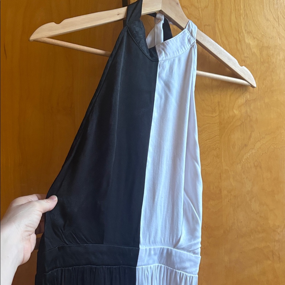 Fashion Brand Company Silky Black and White Halter Jumpsuit size small EUC - Picture 5 of 10